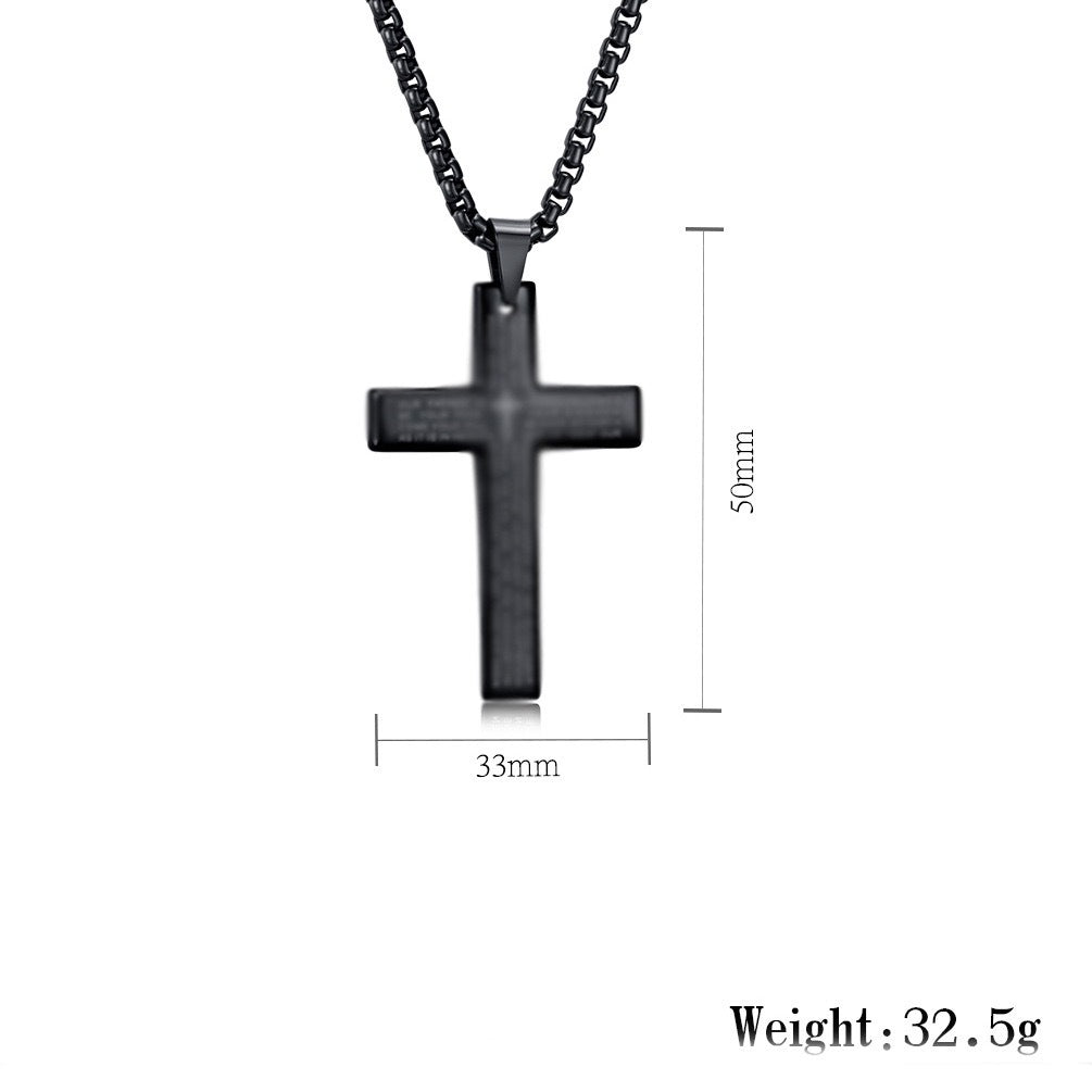 Planderful Durable Stainless Steel Cross Necklace Unisex Hip Hop Pendant Gift For Him Or Her