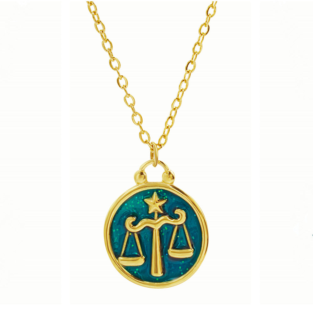 Planderful Jewelry Elegant Constellation Necklace In Stainless Steel For Women Collarbone Chain Everyday Luxury