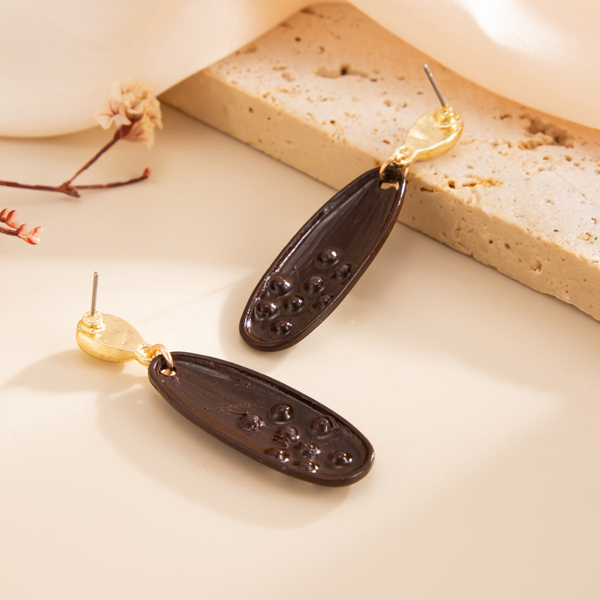 Planderful Vienna Verve Vintage Oval Zircon Earrings For Women Elegant Geometric Style