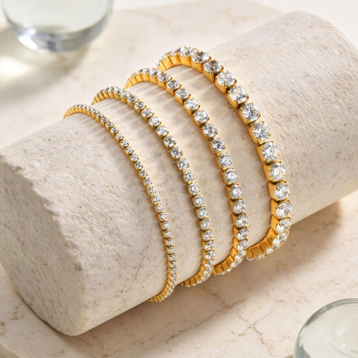 Zircon Stainless Steel Anklet