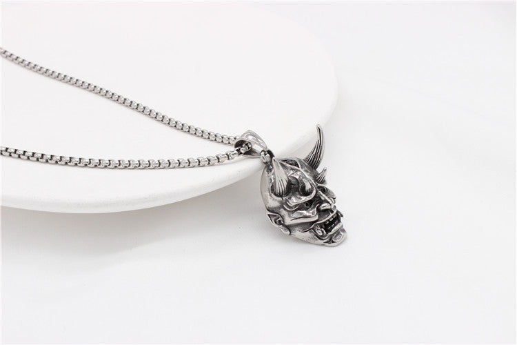Prajna Skull Titanium Steel Pendant Necklace
