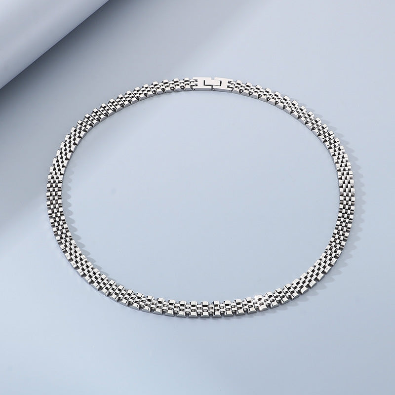 Planderful Glossy Hip Hop 10mm Five Row Chain For Men