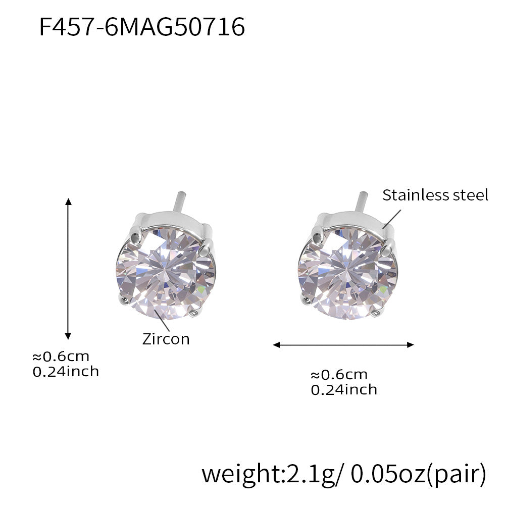 Planderful Super Flash 5A Zircon Stud Earrings For Women