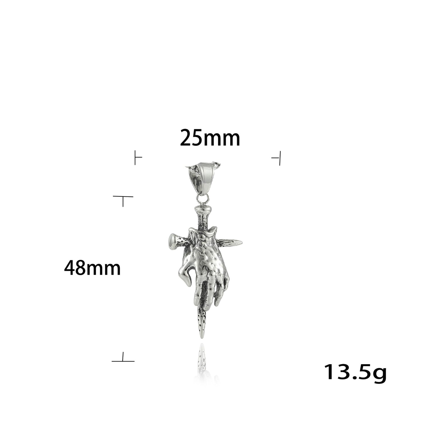 Trendy Titanium Steel Cross Pendant Necklace for Men and Women, Personalized Punk Style