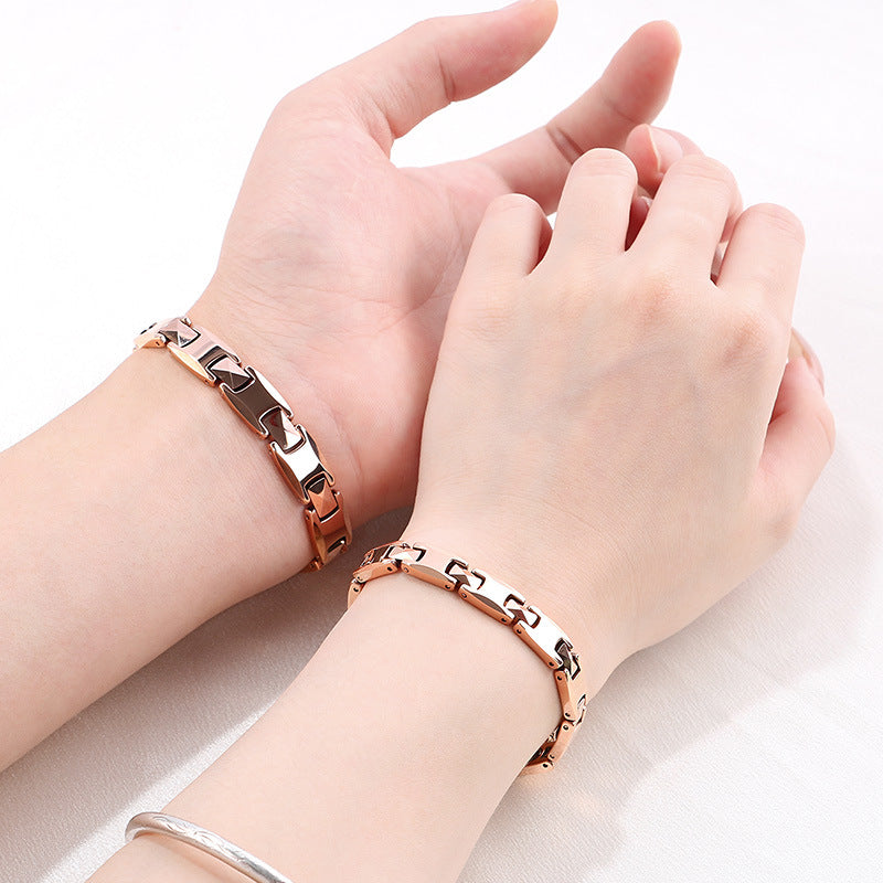 Planderful Magnet Stone Adjustable Couple Bracelet For Men