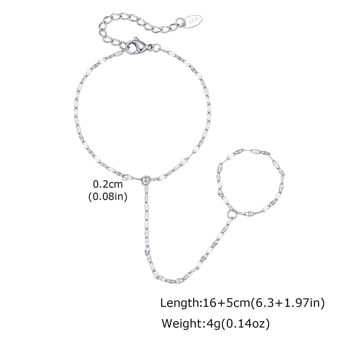 2026 Simple Lip Chain Stainless Steel Bracelet