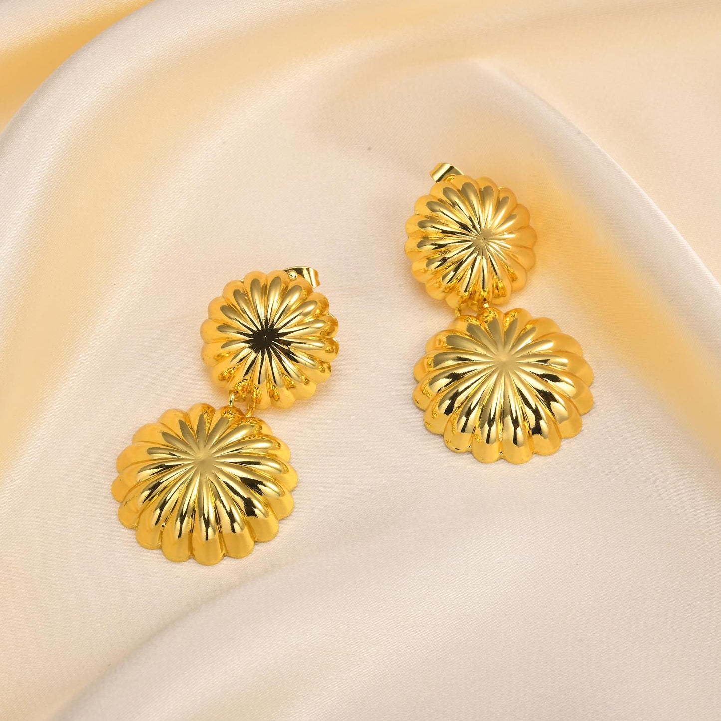 Fashion Personalized Jewelry Fringed Women's Earrings Copper 18K Gold