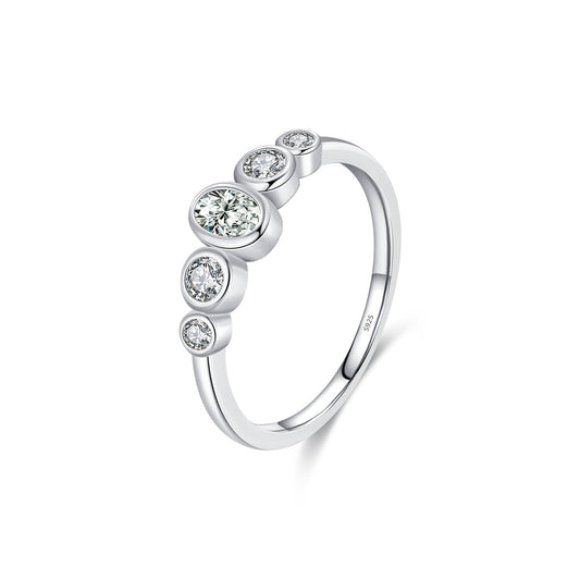925 Sterling Silver Zircon Solitaire Ring