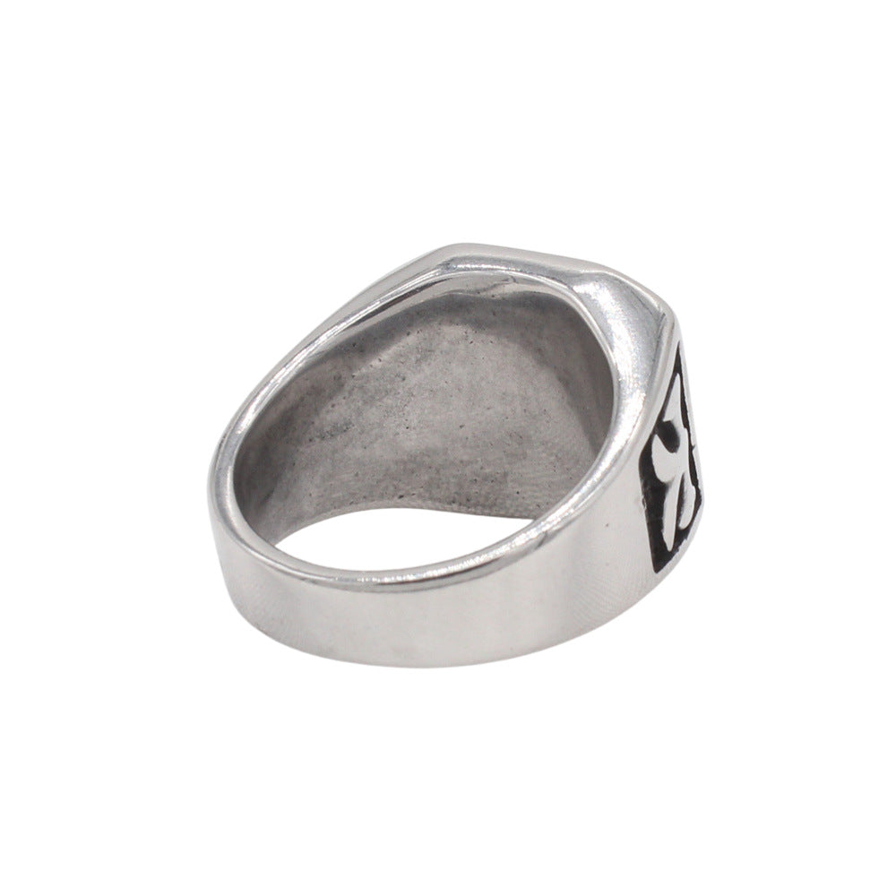 Planderful Jewelry Everyday Genie Mens Retro Eagle Titanium Steel Ring European American Style