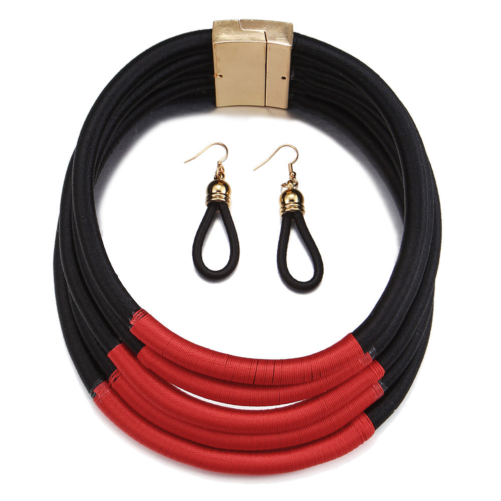 Handmade Silk Cross-border Choker Necklace with European/American Style