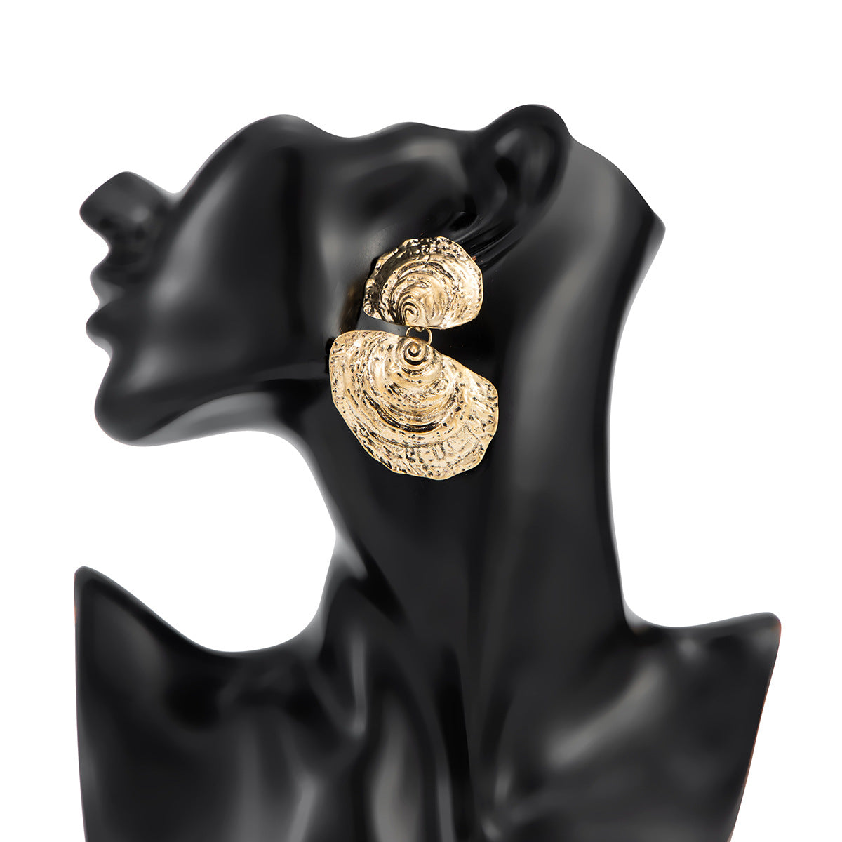 Planderful Metal Wind Flower Stud Earrings Vienna Verve For Women Geometric Turquoise Coral Imitation Statement