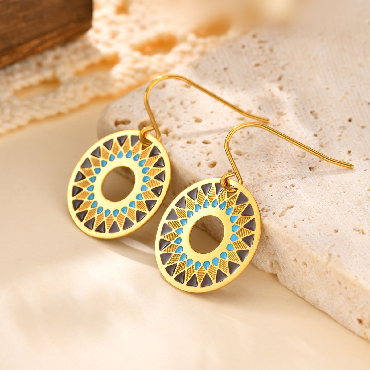 Stainless Steel Geometric Vintage Earrings
