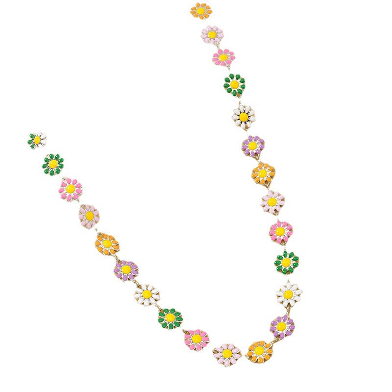 Retro Glazed Flower Collar Necklace from Vienna Verve by Planderful