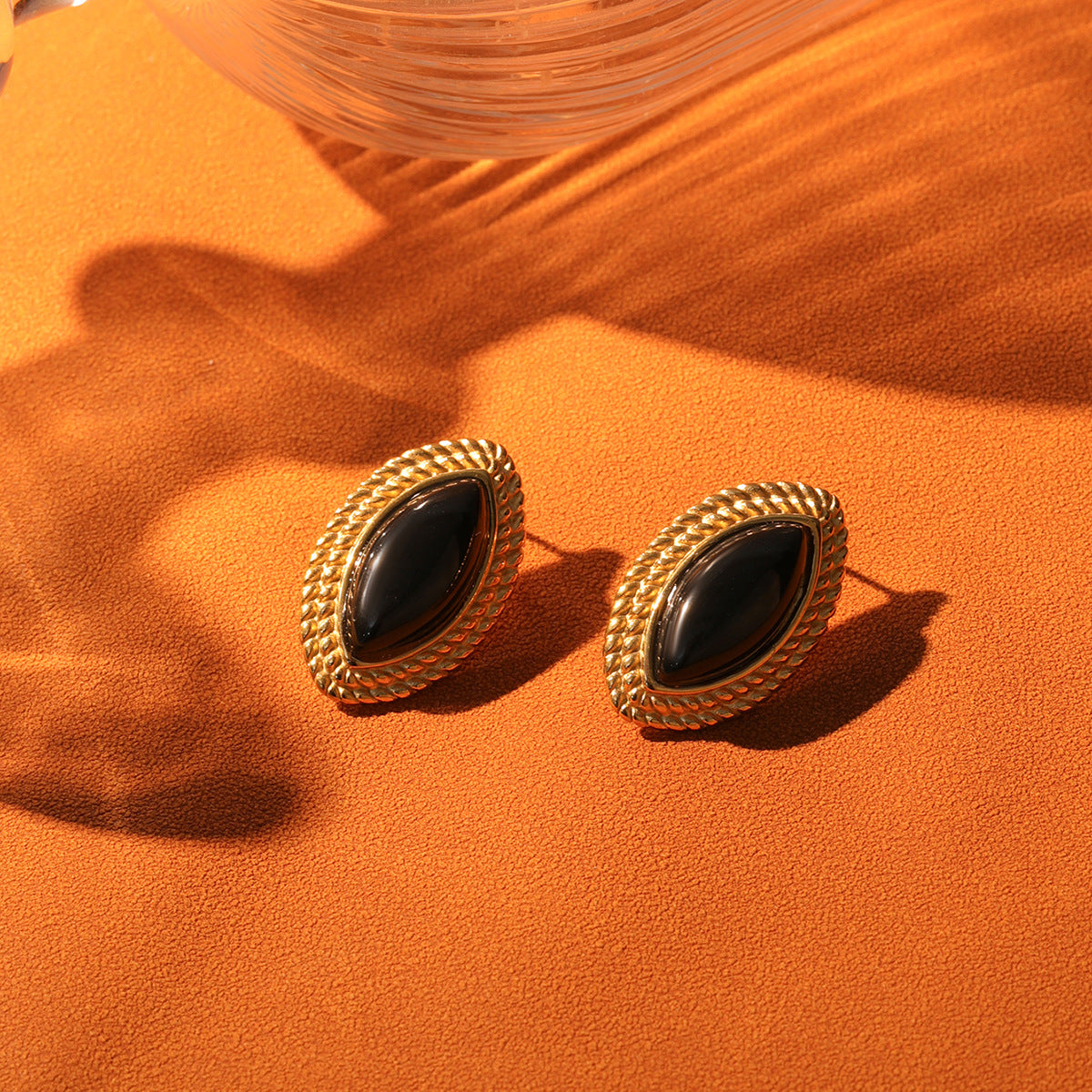 Planderful Vienna Verve Stainless Steel Stud Earrings Retro Lace Design For Women Statement Jewelry