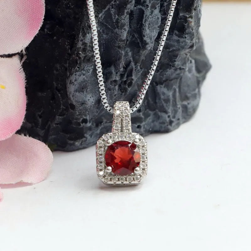 Garnet Mini Handbag Pendant — No Chain