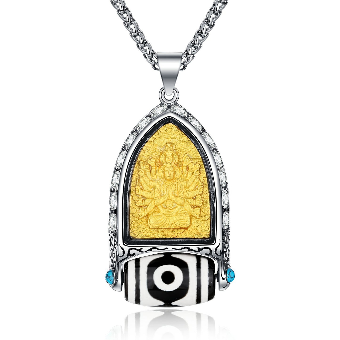 Steel Necklace - Vintage Zodiac Signs And Saint Charms Chain For Men And Women Everyday Luxe