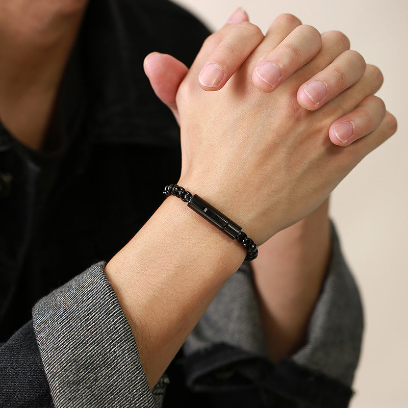 Jewelry Stainless Steel Pearl Chain Titanium Steel Bracelet