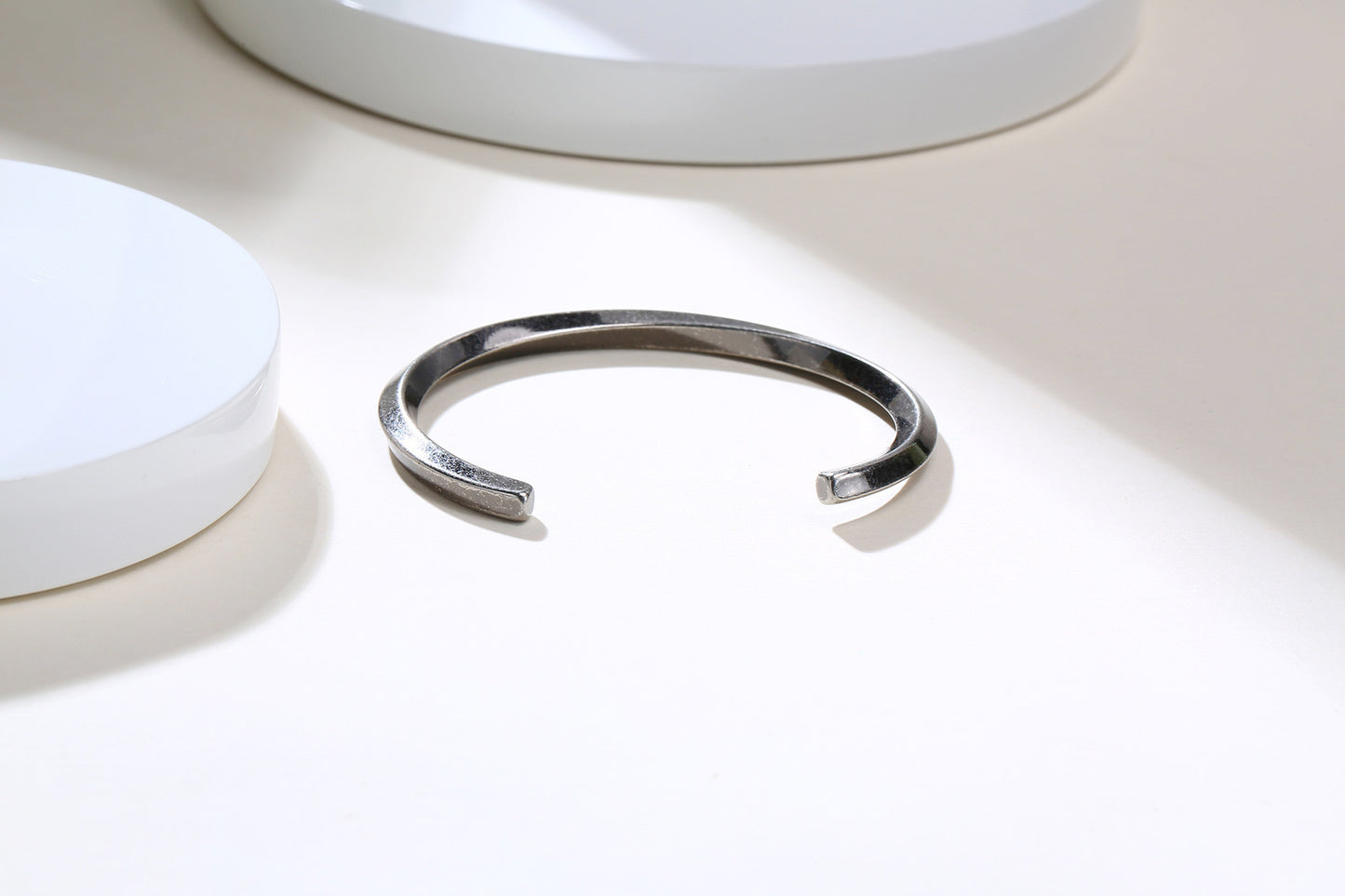 Square Line Retro Stainless Steel Spiral Twist Opening Women's Bracelet Men's Bracelet Couple Korean Version Bracelet