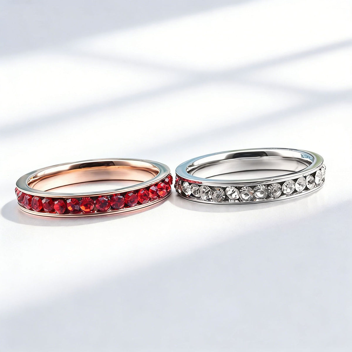 In – Pavé Zircon Women's Ring – Titanium