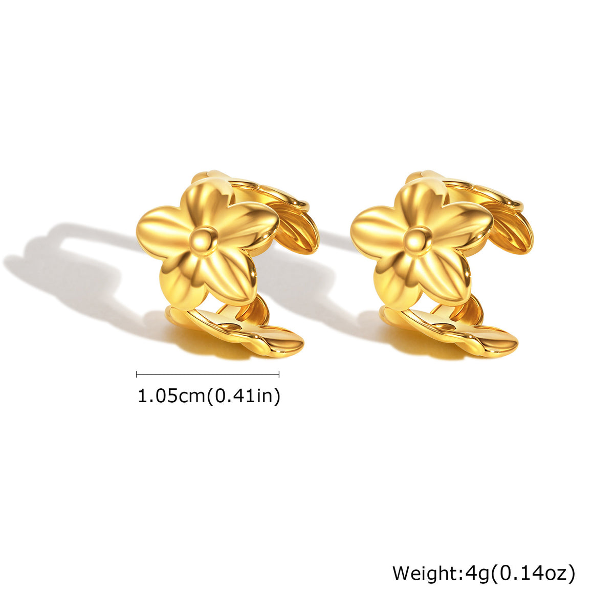 Stainless Steel Zircon Geometric Earrings