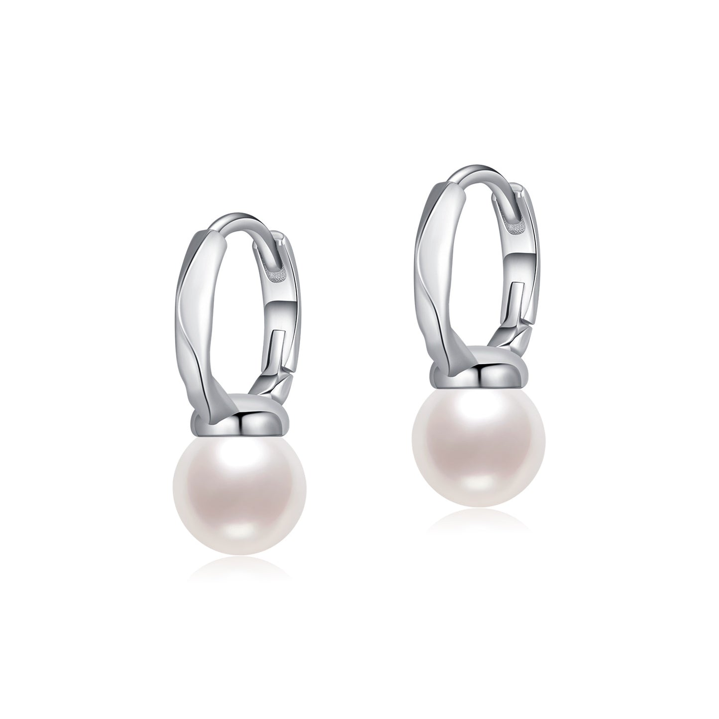 Planderful Everyday Genie Earrings – Elegant Irregular Line Design with Premium Pearls