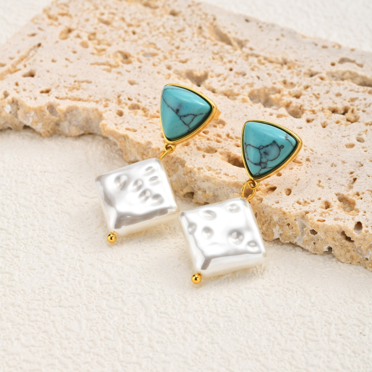 Stainless Steel Pearl Earrings