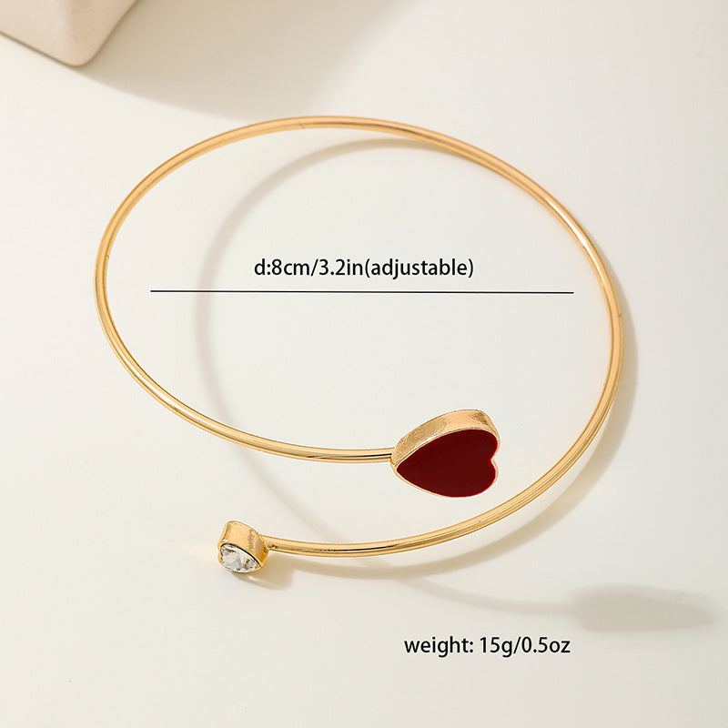 Planderful Vienna Verve Bracelet – Elegant Metal Design with Red Love Zircon