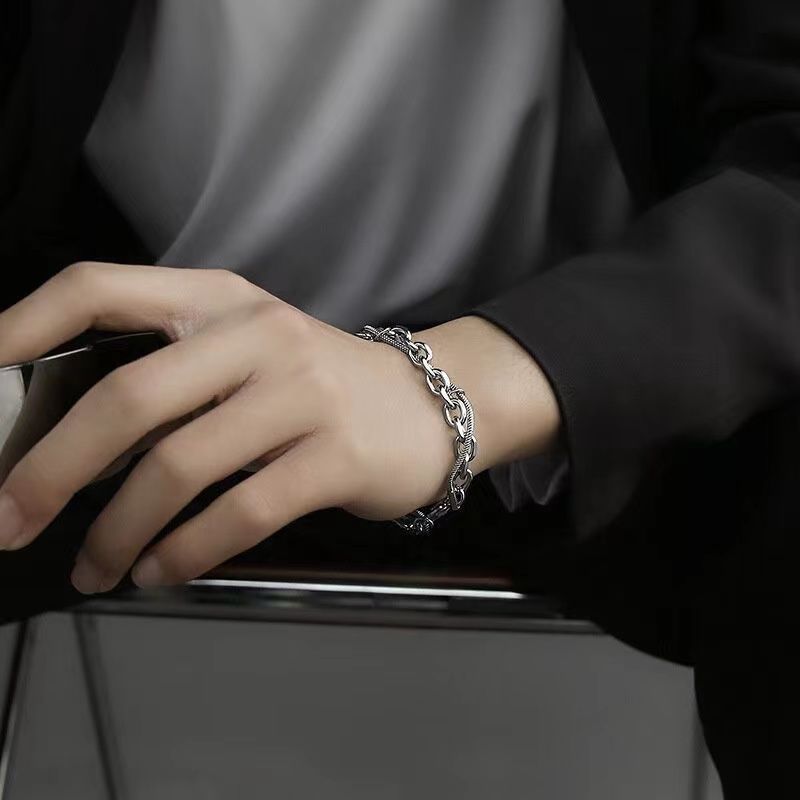 Planderful Jewelry Titanium Lava Bracelet For Men