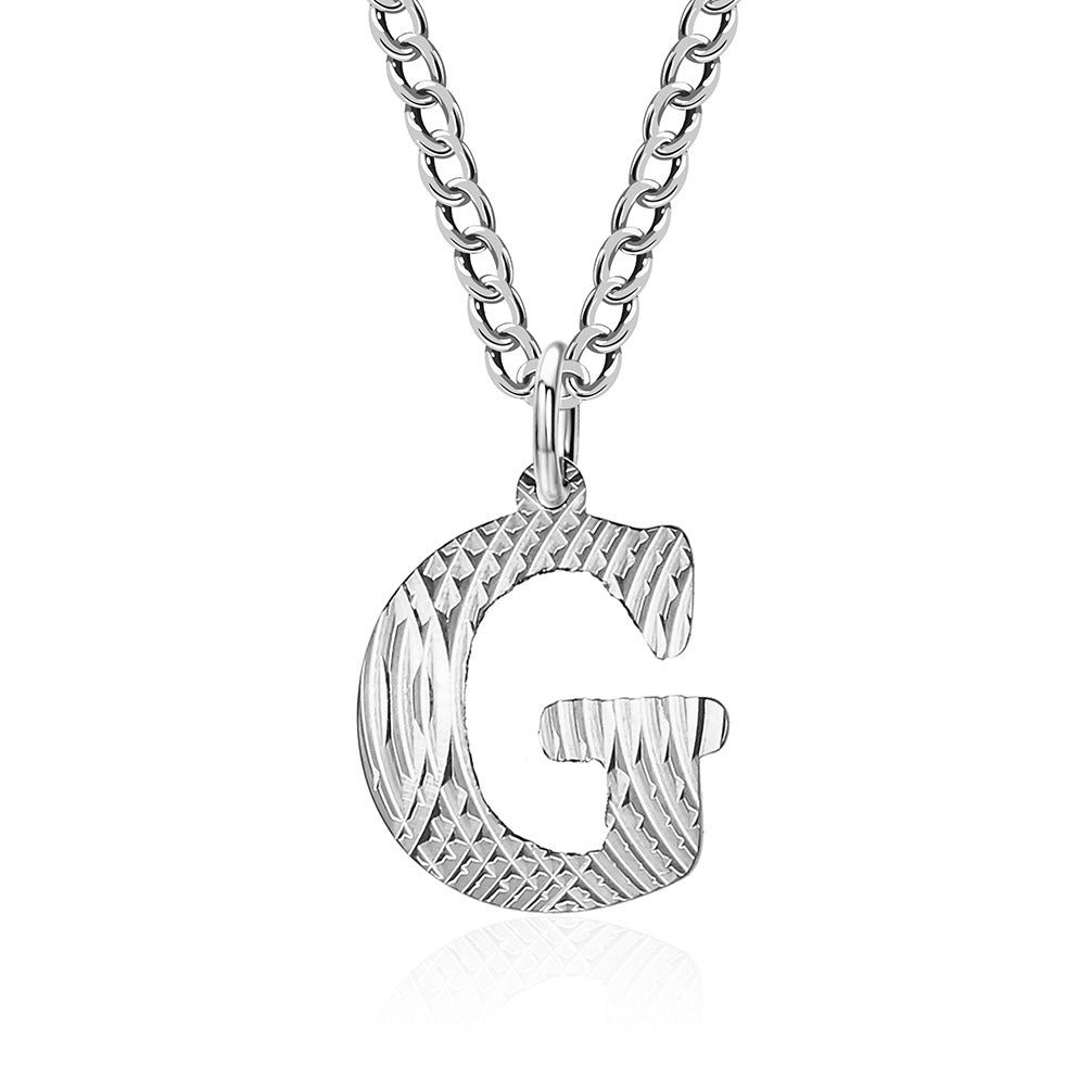 Planderful Everyday Genie Gold Plated Letter Surname Pendant For Couples Unisex Premium Magazine Style Jewelry