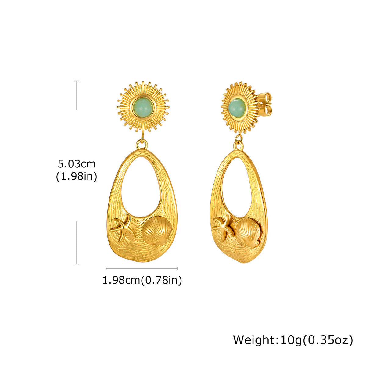 Stainless Steel Floral Earrings