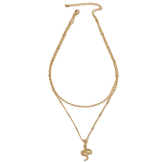 Trendy Alloy Snake Pendant Necklace - Vienna Verve Collection