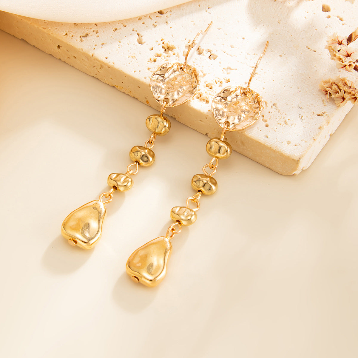Planderful Vienna Verve Beating Pattern Fringed Stud Earrings For Women Statement Baroque Style