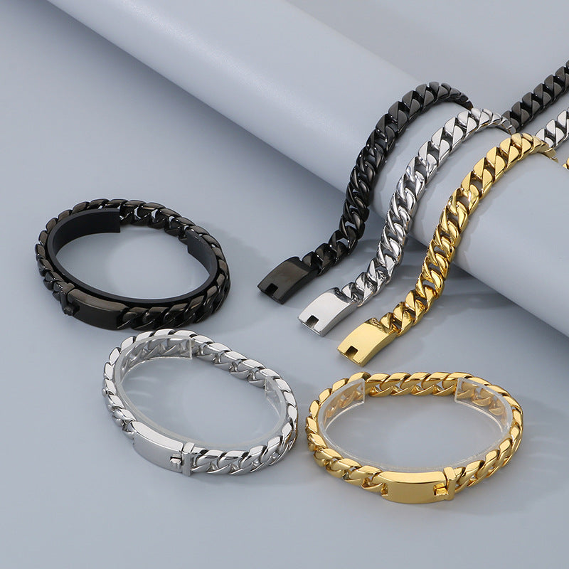 Hipster Dopamine Bracelet And 12mm Cuban Chain For Men