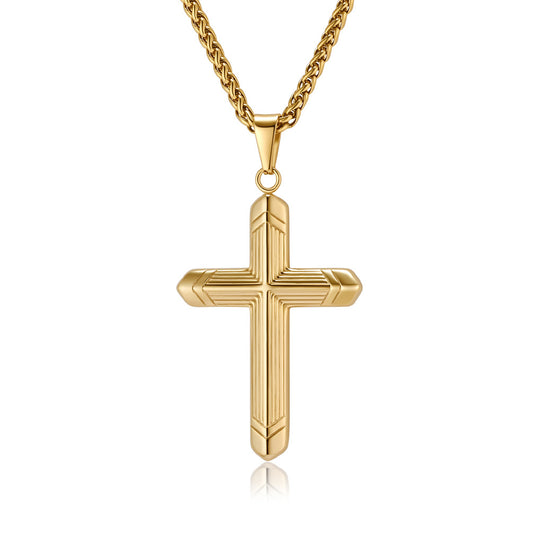 Steel Necklace – Elegant Geometric Cross