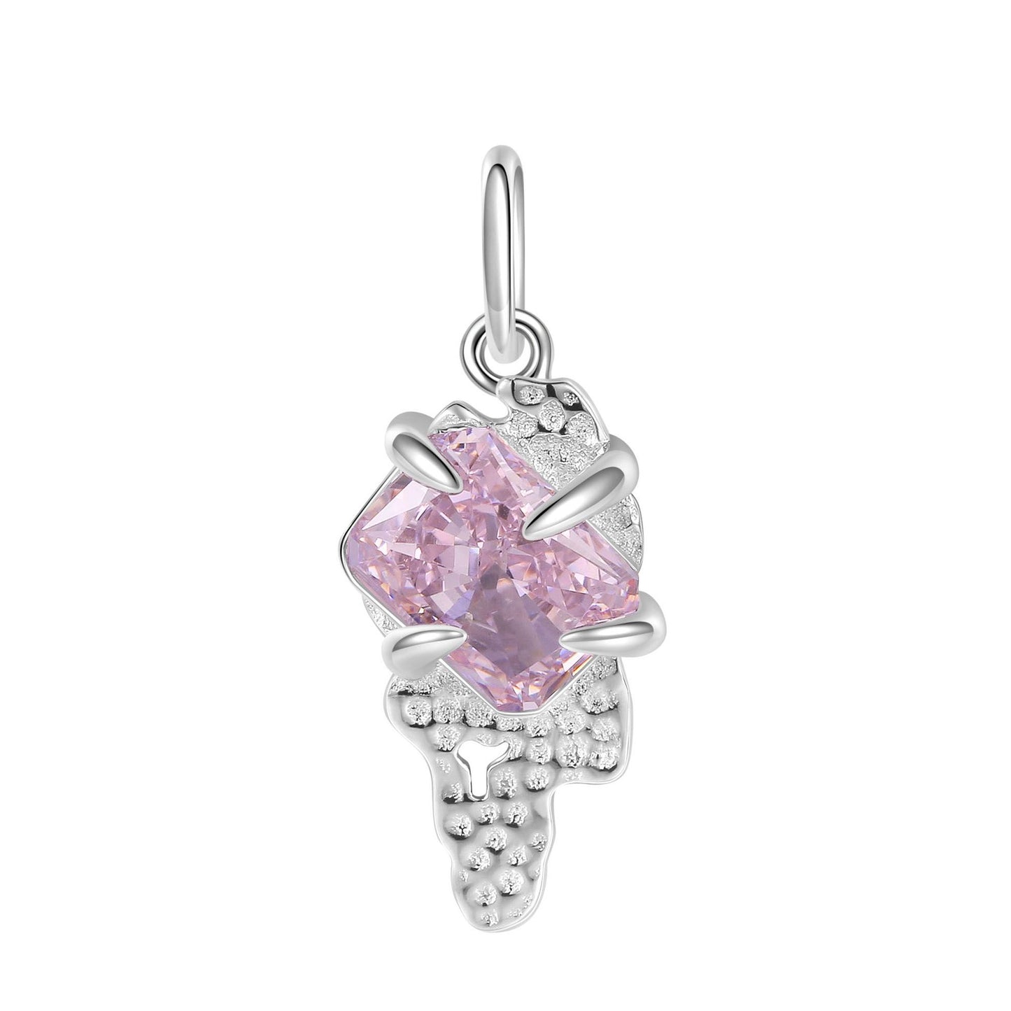 Planderful Everyday Genie Necklace – Creative Niche Design Four-Claw Sterling Silver Girl Necklace