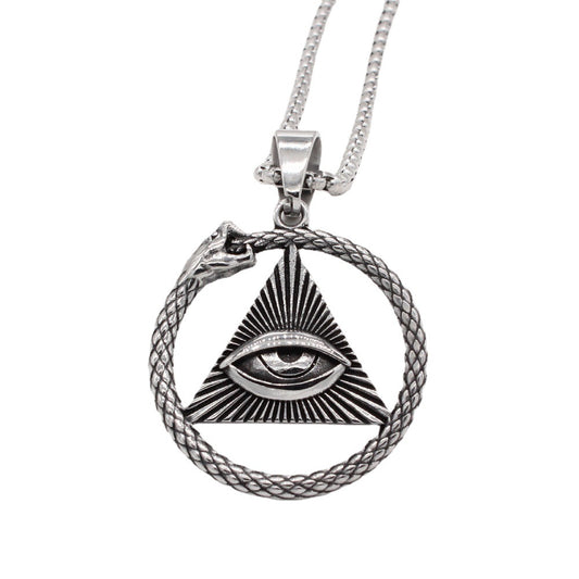 Egyptian Pharaoh Eye Pendant Titanium Steel Jewelry For Men And Women Unisex Protection By Planderful Everyday Genie