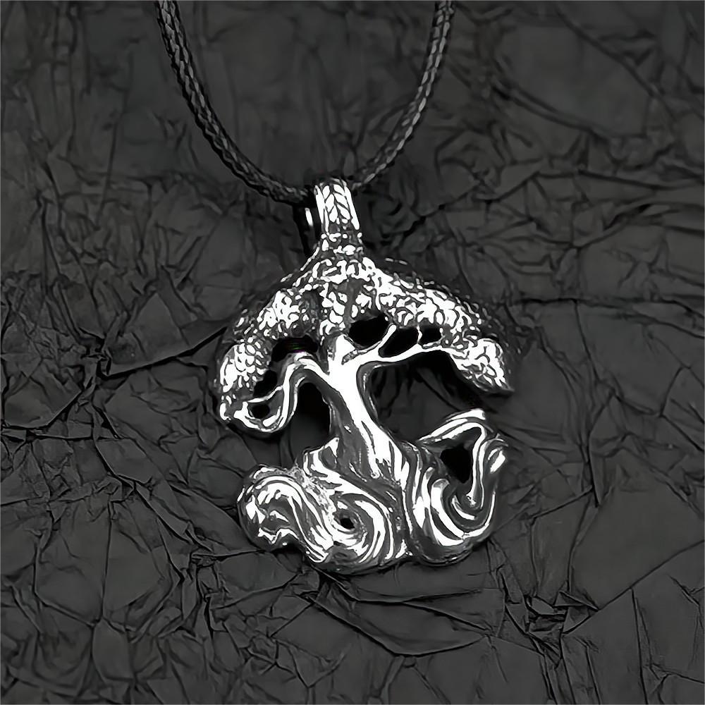 European And American Jewelry Wholesale Titanium Steel Men's Pendant Necklace Retro Tree Of Life Pendant For Men