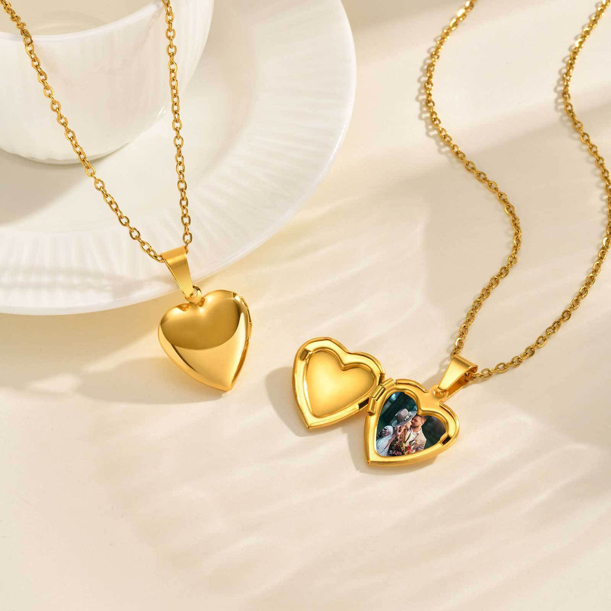 Polished Heart Locket Necklace — 3 Styles