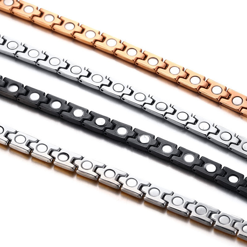 Amazon Jewelry Magnetic Titanium Steel Magnet Necklace for Men