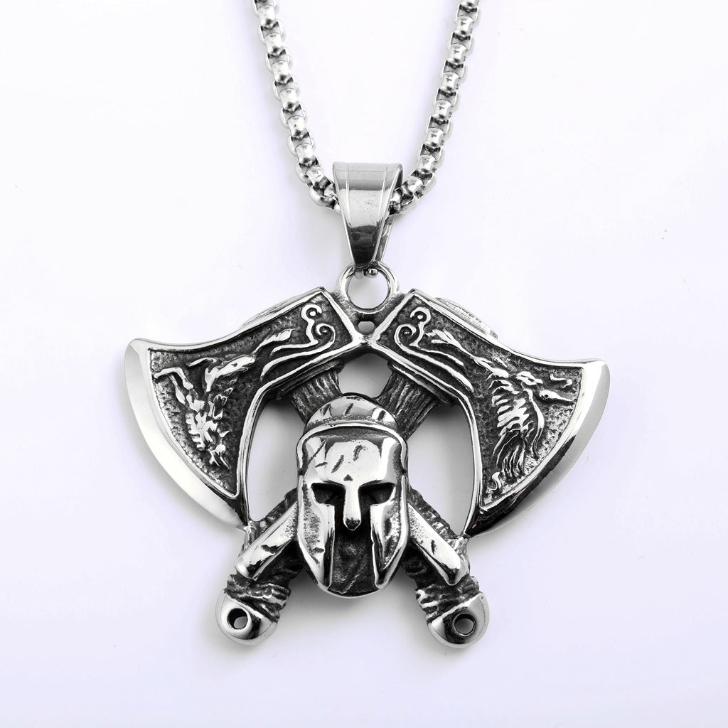 Punk Mask Stainless Steel Pendant Necklace