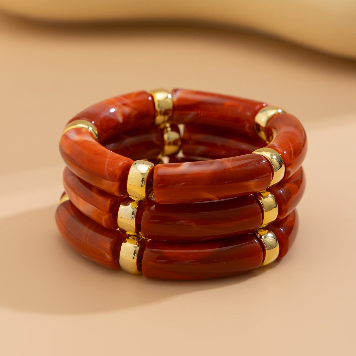 Planderful Vienna Verve Retro Beaded Elbow Bracelet Set For Women Geometric Statement Jewelry
