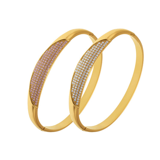 Planderful Zircon Bracelet Gypsy Star 18K Gold Plated Women