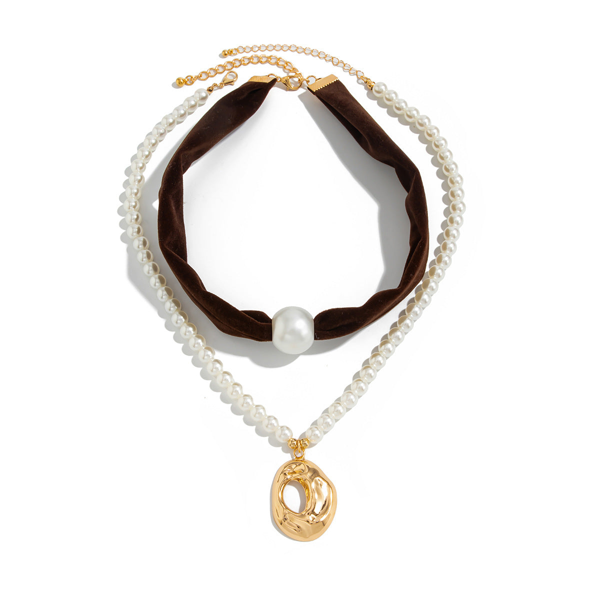 Maillard Pearl-Style Liquid Ring Necklace