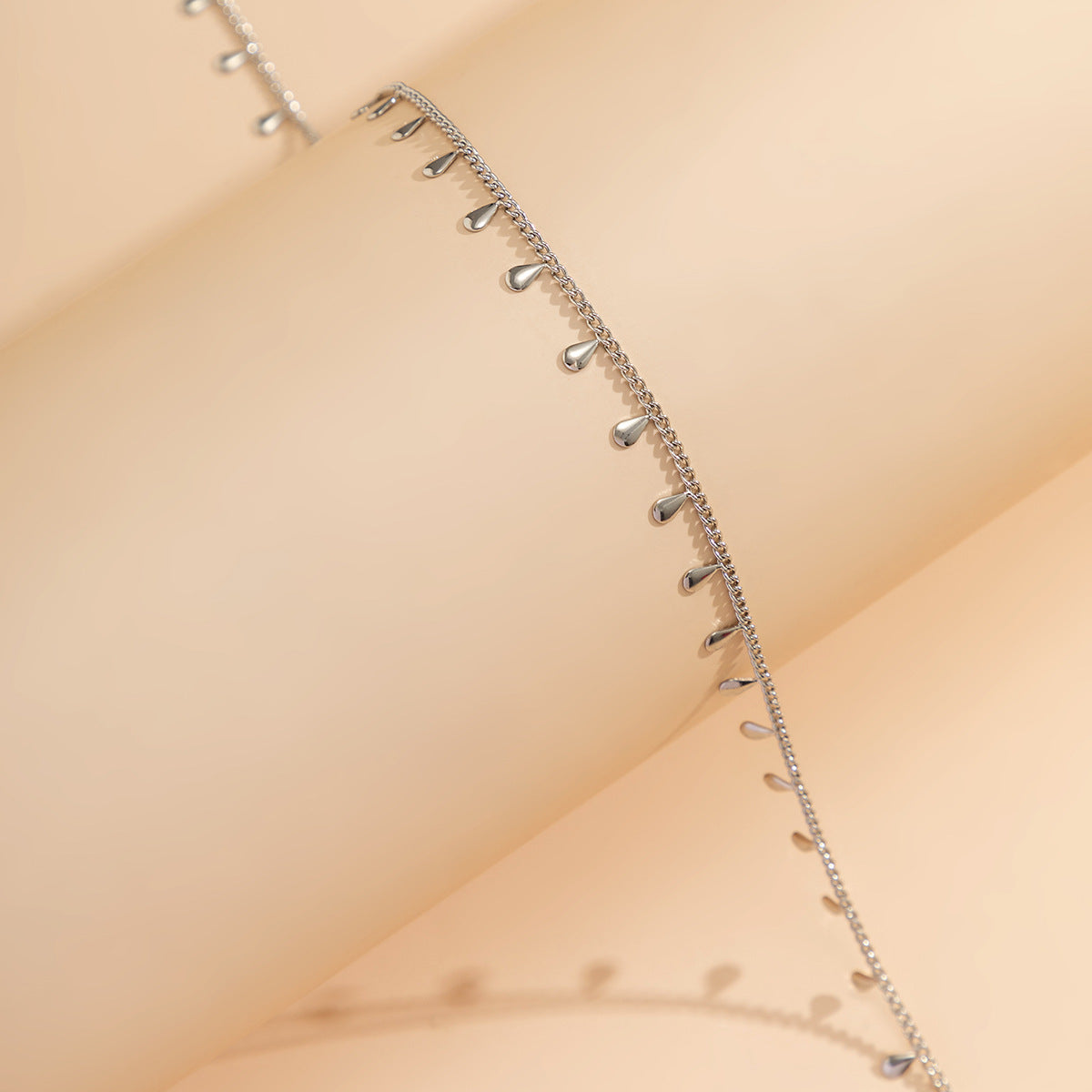 Simple Geometric Metal Body Chain with Tassel Detail for Women