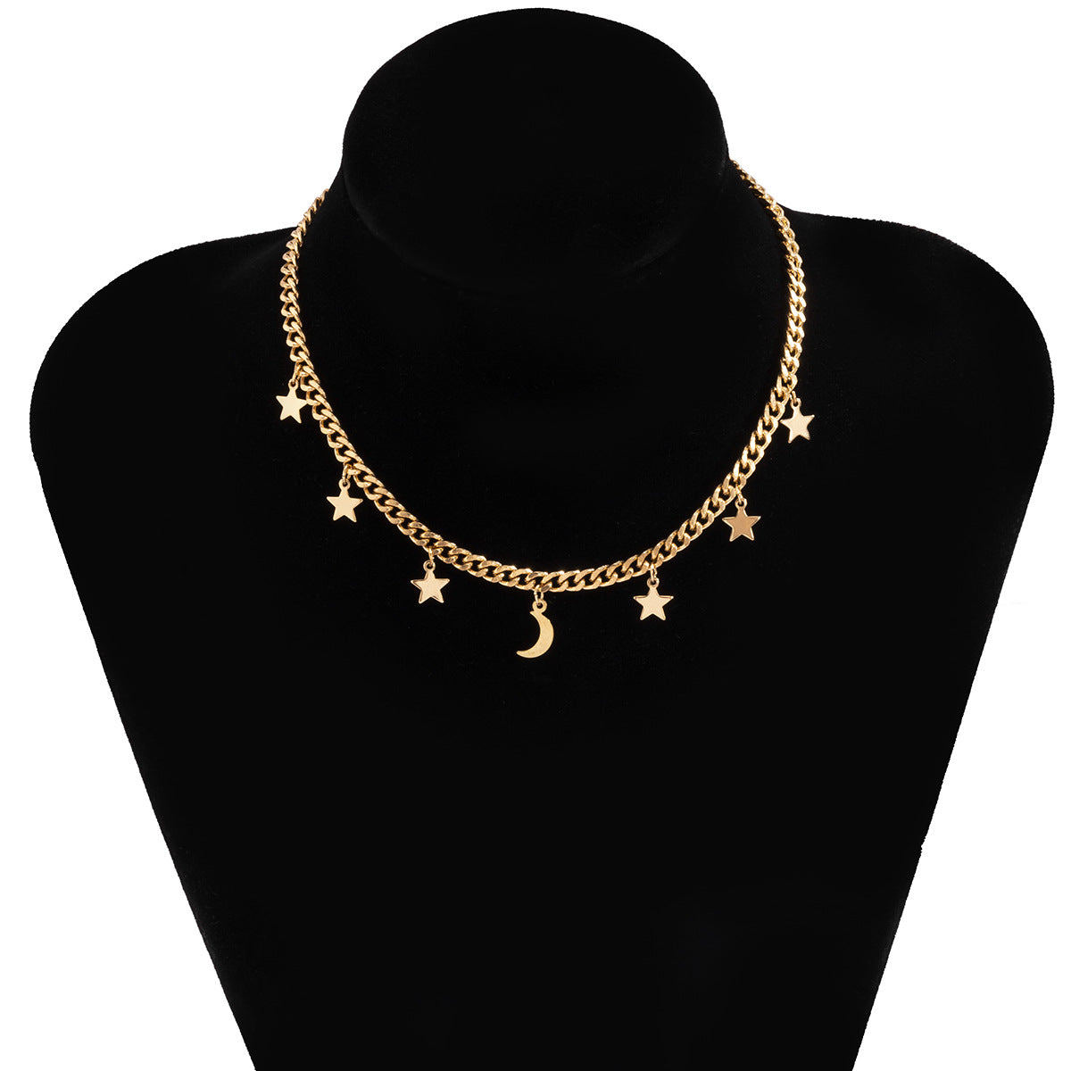 Star Moon Fringe Necklace From Planderful Vienna Verve For Women Versatile Chain Jewelry Statement Pendant