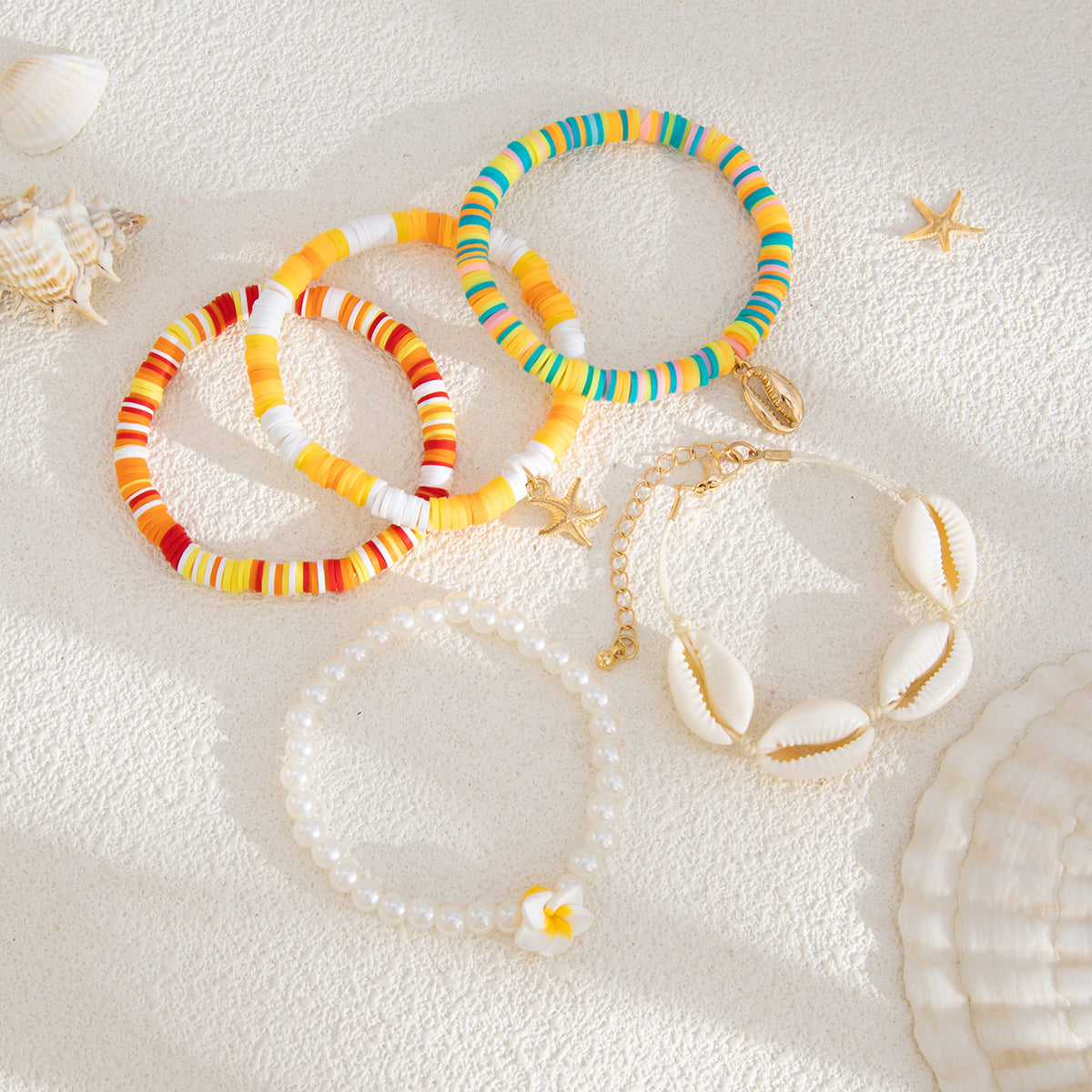 Planderful Vienna Verve Bracelet Set – Bohemian Beaded Flower Design