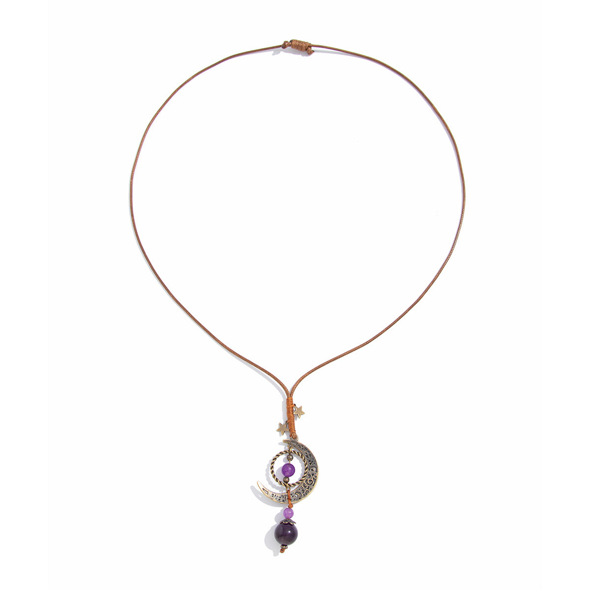 Planderful Vienna Verve Necklace – Unique National Style Hollow Moon Pendant