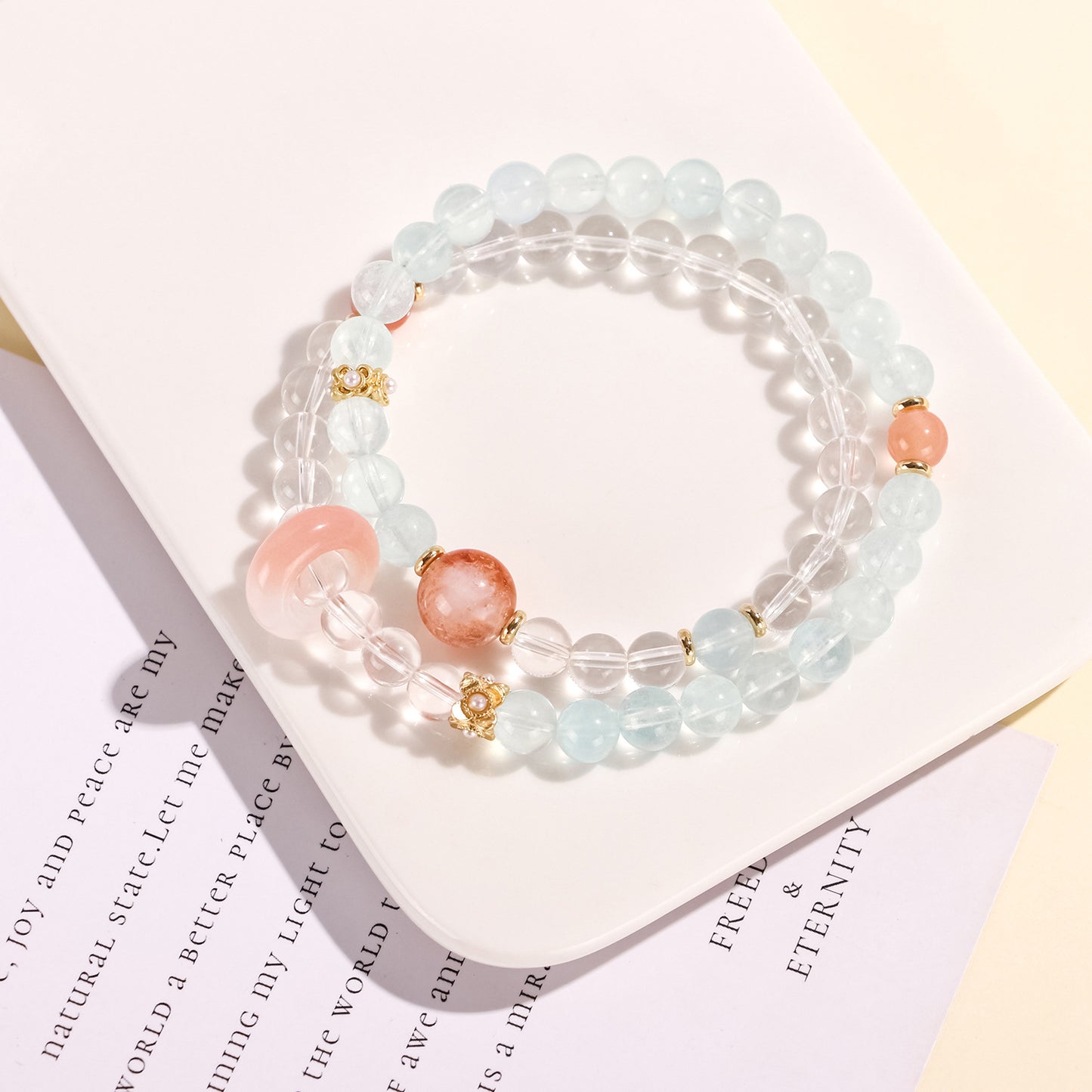 Planderful Fortune's Favor Bracelet – Elegant Crystal and Agate Design