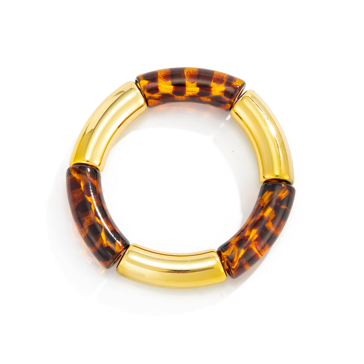 Planderful Vienna Verve Leopard Print Elastic Bracelet For Fashion Forward Women Retro Statement Jewelry