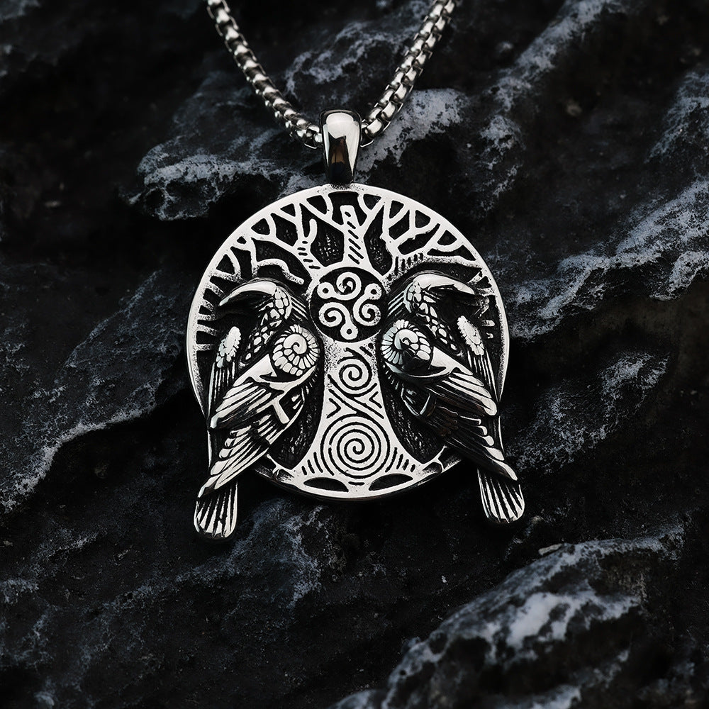 European and American Retro Men's Pendant Viking Tree Necklace